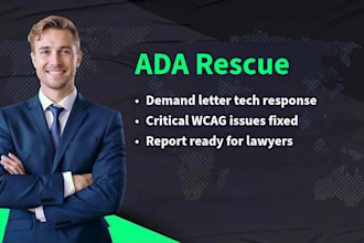 urgently fix critical wcag ada accessibility issues after a demand letter