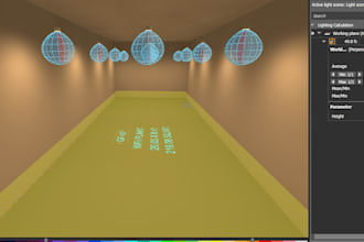 create professional dialux lighting design for buildings and street lightings