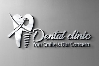 create modern tooth logo for dental clinics design for you