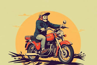 make vintage retro illustration for tshirt merch