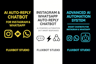 create ai auto reply chatbot for instagram and whatsapp automation