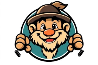 design a unique cartoon vintage retro mascot logo