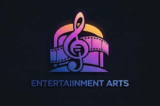 make a professional music, film, entertainment logo design