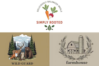 stunning custom hand drawn logo design service