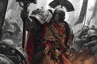 draw warhammer 40k figures with old school