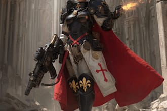 draw a fantasy or warhammer 40k character