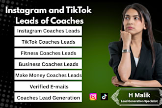 find best instagram and tiktok coaches leads