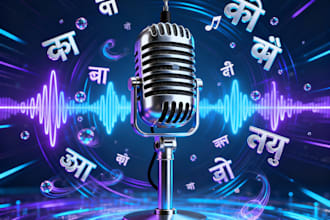 provide professional voiceover services in english and multiple indian languages