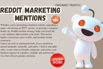 do reddit marketing mention for business website, brand, game, iptv and company