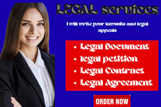 draft court document, legal motion, legal appeal, complaint and petitions