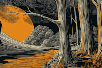 create a linocut illustration