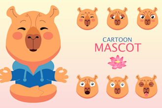 create cute character mascot illustration