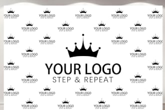 make backdrop banner, logo wall, media wall