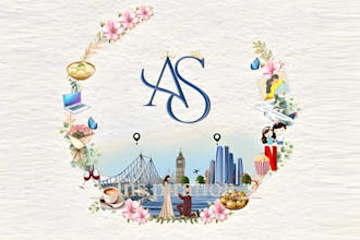 do a romantic and elegant wedding logo for your special day