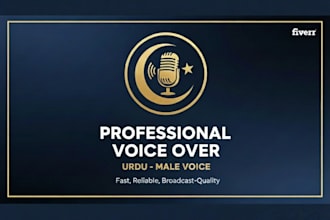provide best voice over in urdu in male voice