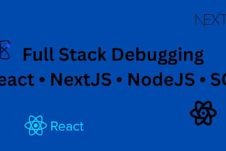 debug react nextjs nodejs issues and design sql postgres databases