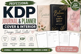 make custom KDP planner, journal, and workbook covers