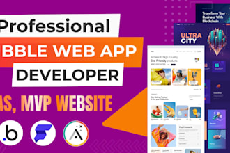 develop bubble mobile or web saas adalo glide mvp website