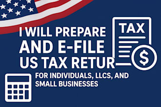 prepare and efile US tax returns for individual, llcs and small businesses