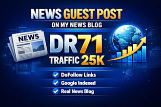 do news guest post on my news blog dr71 traffic 25k