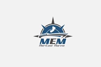 create a unique wonderful logo for a marine company in oman