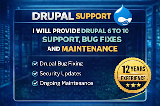 provide drupal 6 to 10 support, bug fixes, and maintenance