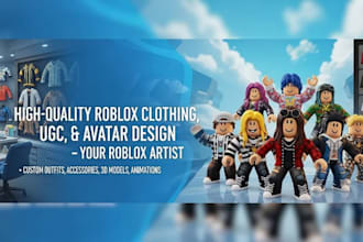 make high quality roblox clothing roblox ugc roblox avatar as your roblox artist