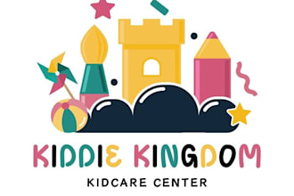 cute design for child care, baby care, school, children logo