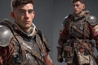 create realistic character model for commercial or games