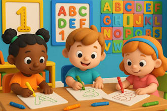 create kids activity preschool kindergarten worksheet tracing curriculum book