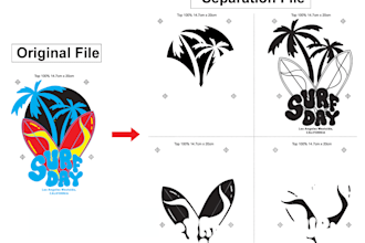 do screen design, print ready, separation