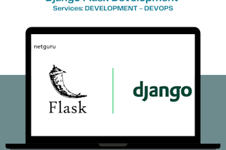 develop python flask, django apps as full stack developer