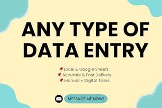 do any type of data entry
