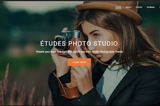 design a pixieset website, photography website or wedding website on wordpress