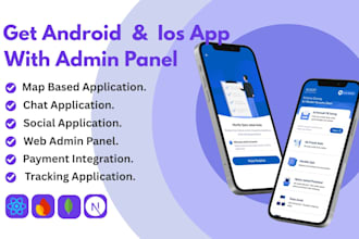 develop a react native mobile app for android and ios