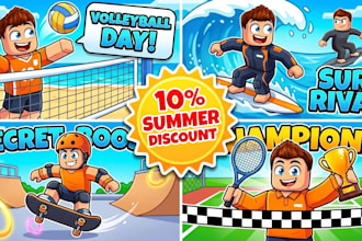 craft viral roblox logo and thumbnails with high quality