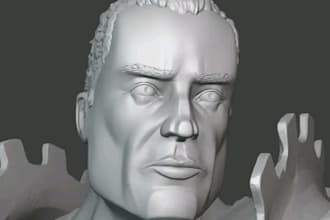 sculpts 3d character model, realistic 3d metahuman lego, fbx vrm covert animaze
