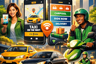 develop rideshare app taxi booking app uber booking app carpooling app gojek app