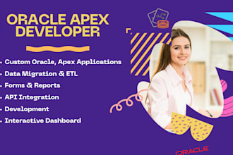 develop, optimize, design oracle apex applications and forms