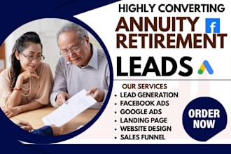 generate annuity leads insurance leads retirement planning pension leads funnel