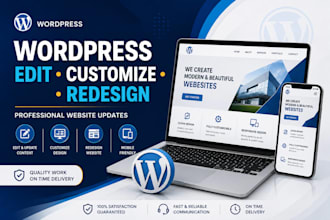 customize, edit and update your wordpress website