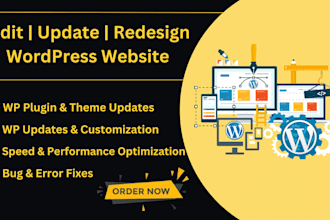 edit, update and customize wordpress website