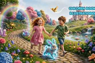 design 3d children book illustration, book illustration, children illustration