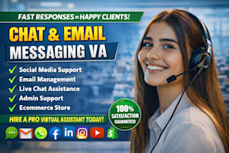 llinkedin outreach, cold email, SMS, live chat, social media VA, ecommerce VA