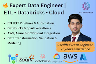 be your expert databricks and etl data engineer on AWS azure gcp