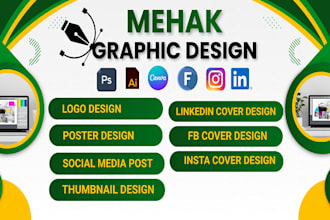 be your expert graphic designer for branding posters and social media