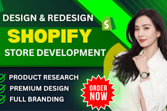 create,design,redesign shopify store,build shopify website