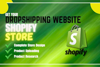 build shopify website, design or redesign shopify store, dropshipping store