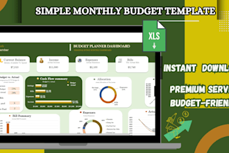 create an easy to use monthly budget tracker in excel