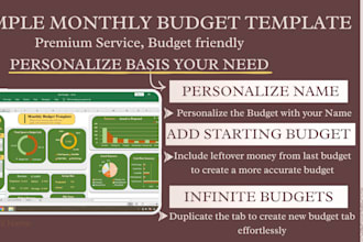 build an automated monthly budget tracker in excel and organize messy data